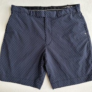 RLX Ralph Lauren Men's Performance Blue Polka Dot Golf Shorts Sz 36 x 9